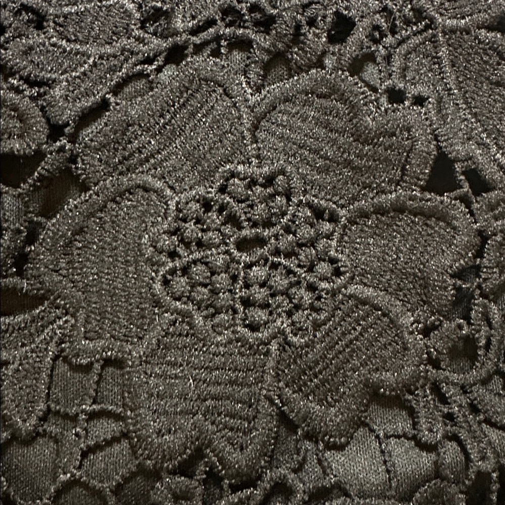 Kismet Black Textured Fabric Lace Top Camisole Y2K Smocked Back - Picture 8 of 8